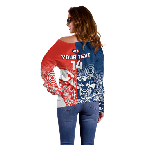 personalised-swans-and-cats-football-off-shoulder-sweater-sydney-mix-geelong-indigenous