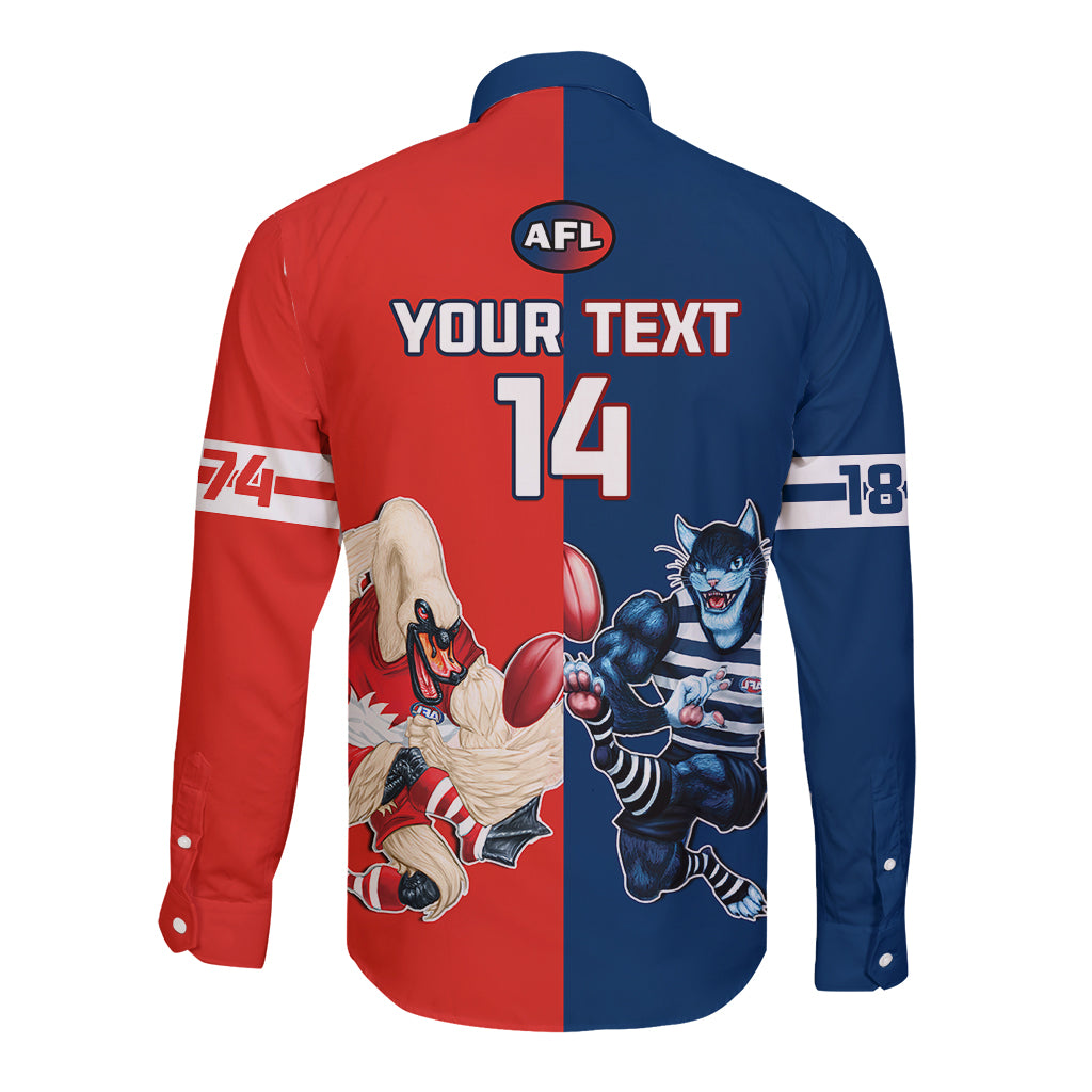 personalised-swans-and-cats-football-long-sleeve-button-shirt-sydney-mix-geelong-sporty-version