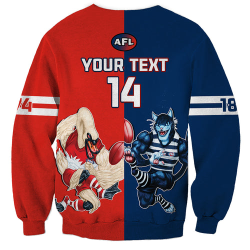 personalised-swans-and-cats-football-sweatshirt-sydney-mix-geelong-sporty-version