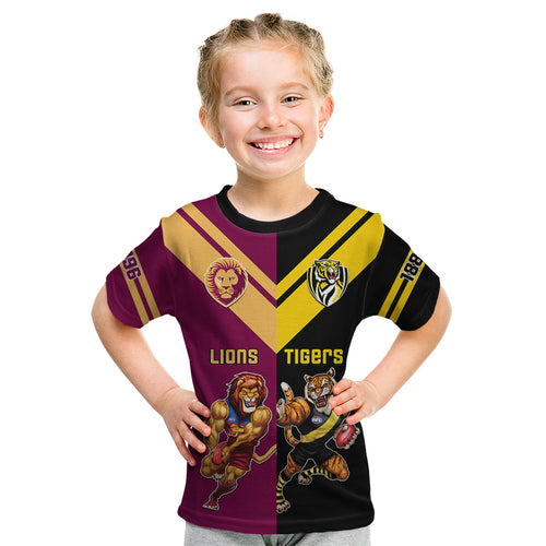 personalised-richmond-and-brisbane-lions-football-kid-t-shirt-sporty-version
