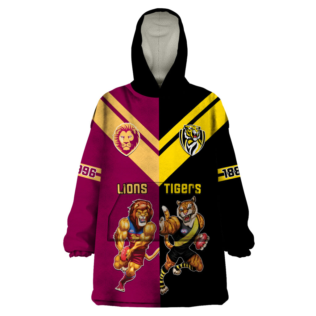 personalised-richmond-and-brisbane-lions-football-wearable-blanket-hoodie-sporty-version