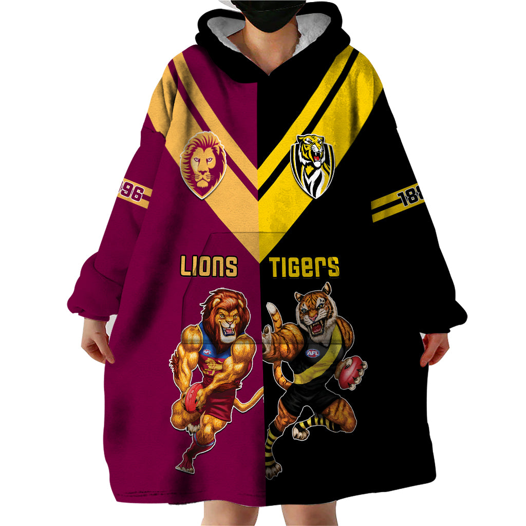 personalised-richmond-and-brisbane-lions-football-wearable-blanket-hoodie-sporty-version