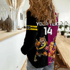 Personalised Richmond And Brisbane Lions Football Women Casual Shirt Sporty Version LT14