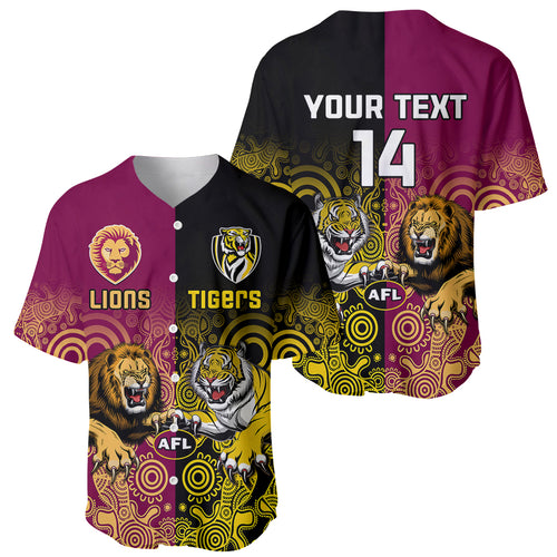 personalised-richmond-and-brisbane-lions-football-baseball-jersey-indigenous-art-version