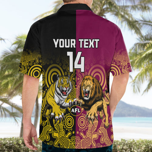 personalised-richmond-and-brisbane-lions-football-hawaiian-shirt-indigenous-art-version