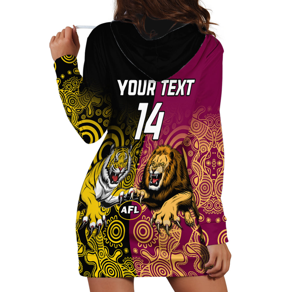 personalised-richmond-and-brisbane-lions-football-hoodie-dress-indigenous-art-version