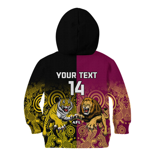 personalised-richmond-and-brisbane-lions-football-kid-hoodie-indigenous-art-version
