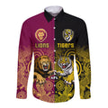 personalised-richmond-and-brisbane-lions-football-long-sleeve-button-shirt-indigenous-art-version