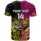 personalised-richmond-and-brisbane-lions-football-t-shirt-indigenous-art-version