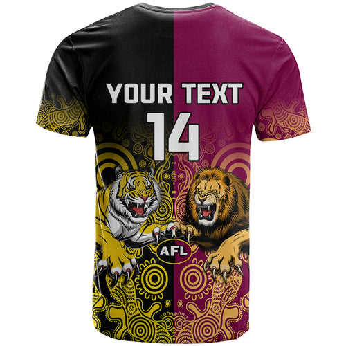 personalised-richmond-and-brisbane-lions-football-t-shirt-indigenous-art-version