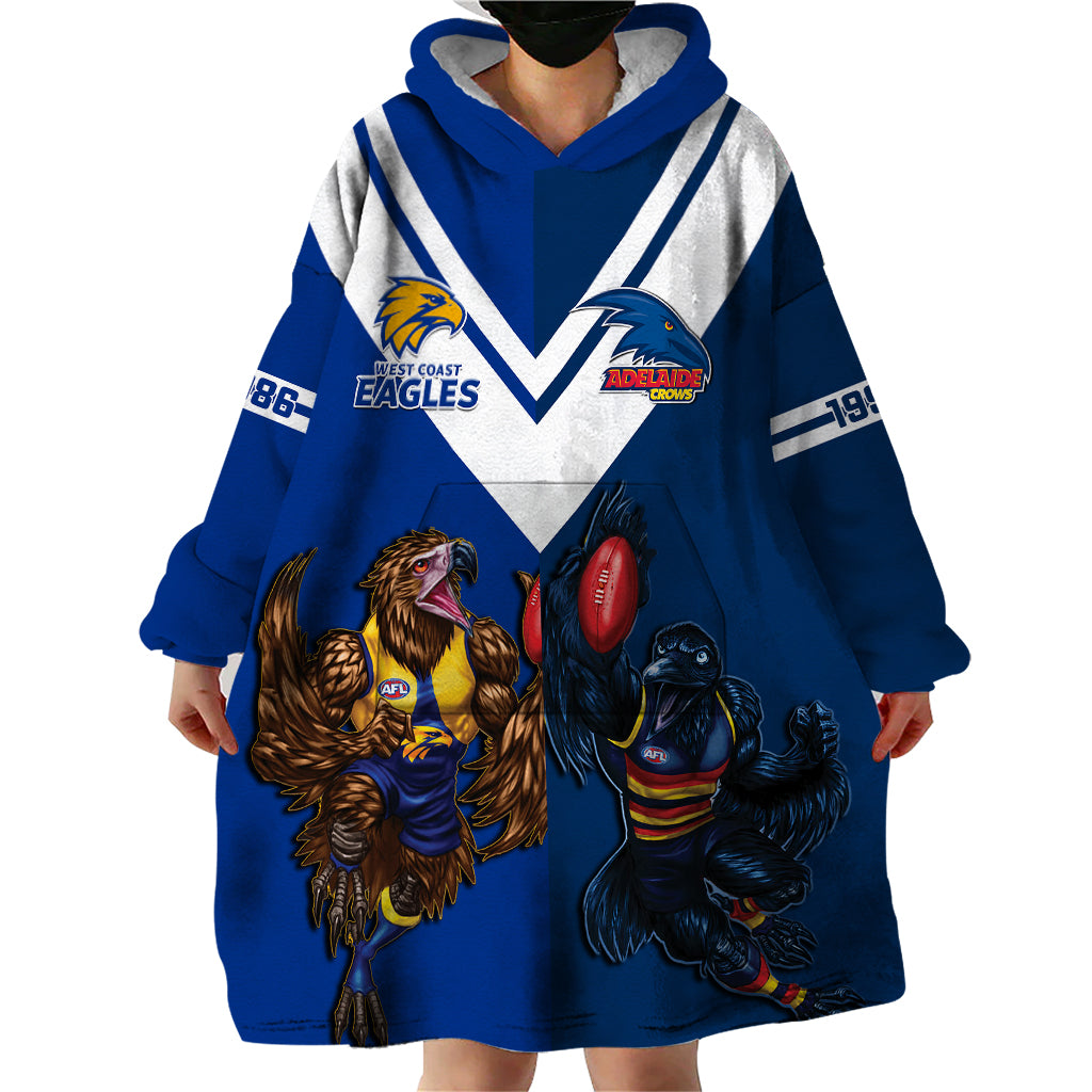personalised-eagles-and-crows-football-wearable-blanket-hoodie-west-coast-mix-adelaide-sporty-version