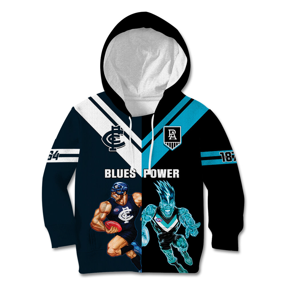 personalised-carlton-and-port-adelaide-football-kid-hoodie-blues-mix-power-sporty-version