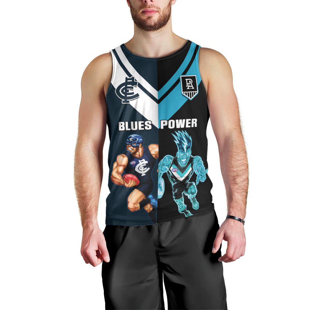 personalised-carlton-and-port-adelaide-football-men-tank-top-blues-mix-power-sporty-version
