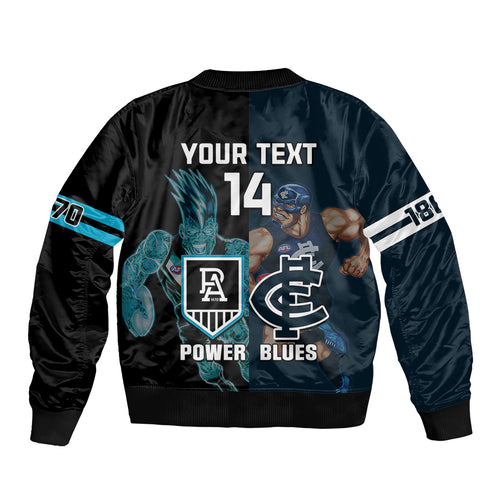 personalised-carlton-and-port-adelaide-football-sleeve-zip-bomber-jacket-blues-mix-power-sporty-version