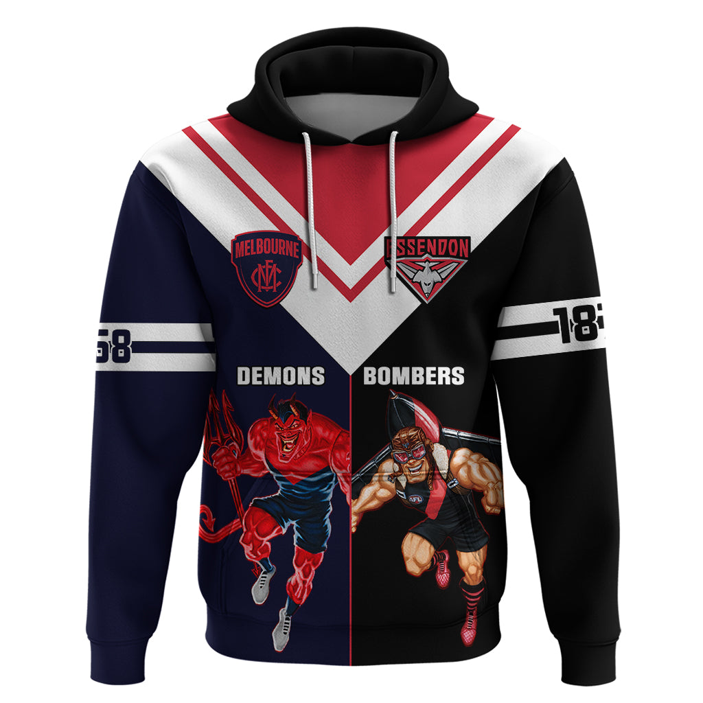 personalised-melbourne-and-essendon-football-hoodie-demons-mix-bombers-sporty-version