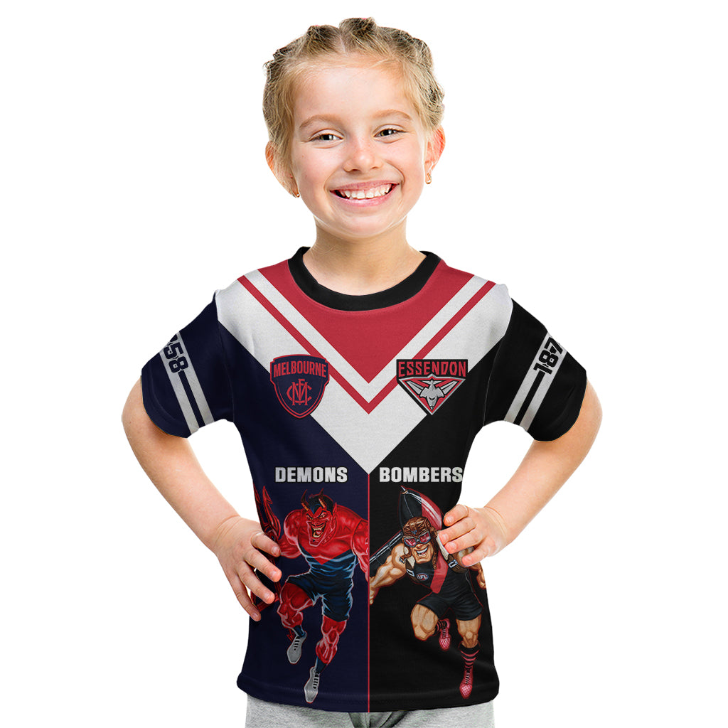 personalised-melbourne-and-essendon-football-kid-t-shirt-demons-mix-bombers-sporty-version