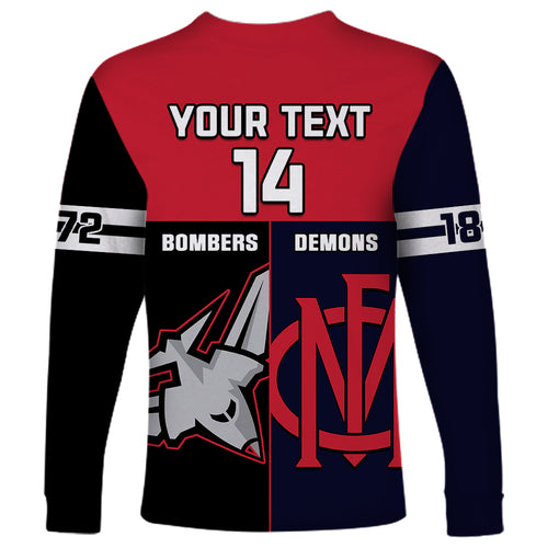 personalised-melbourne-and-essendon-football-long-sleeve-shirt-demons-mix-bombers-sporty-version