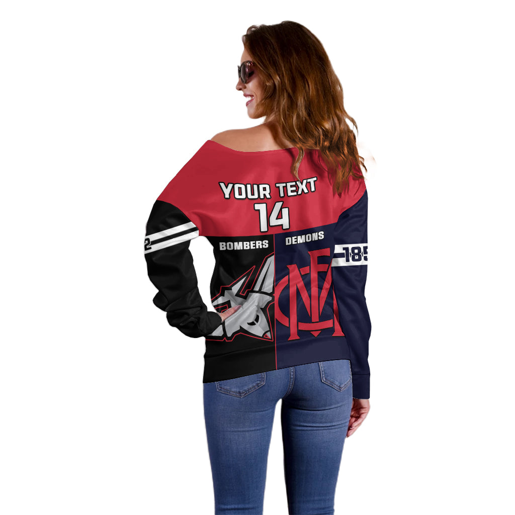personalised-melbourne-and-essendon-football-off-shoulder-sweater-demons-mix-bombers-sporty-version
