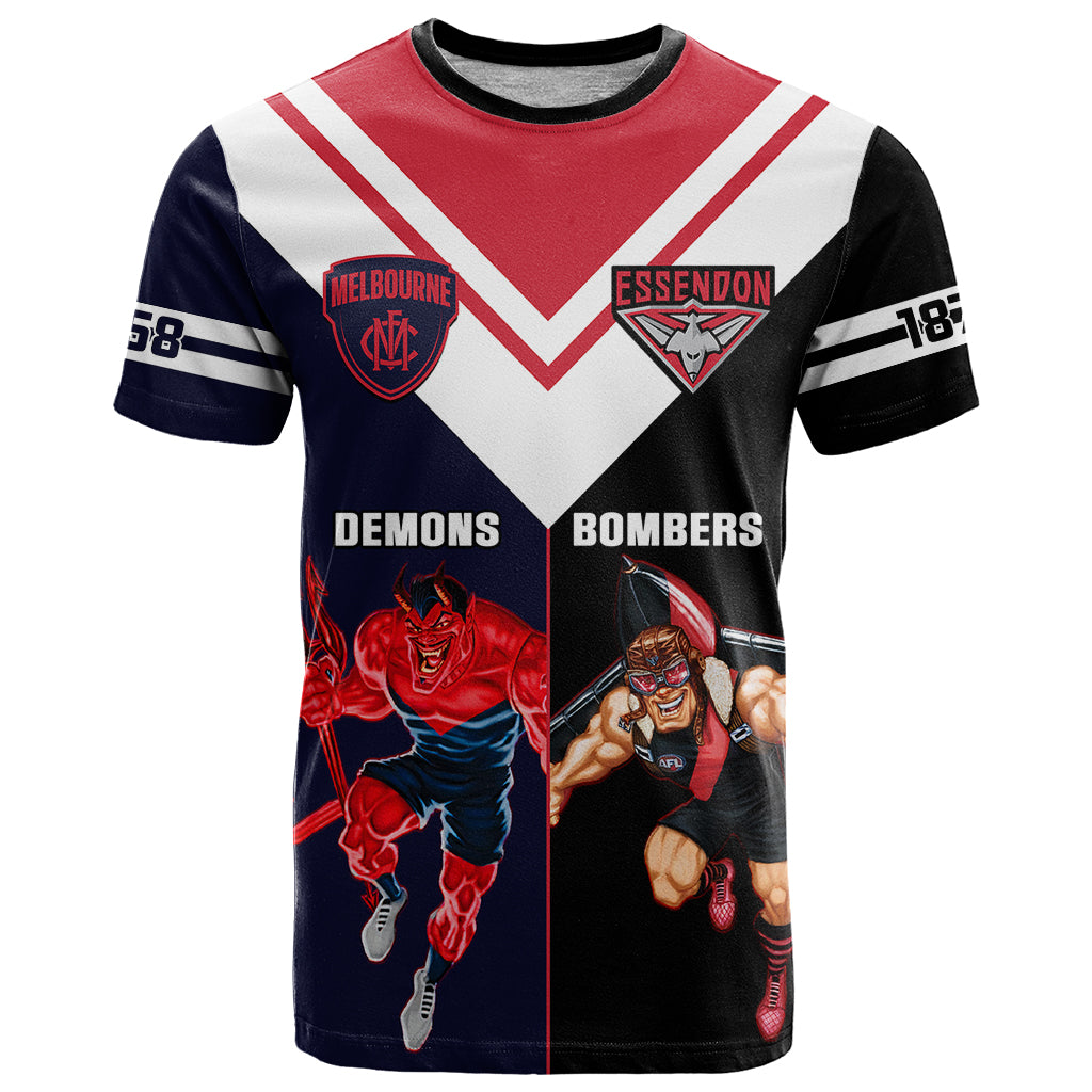 personalised-melbourne-and-essendon-football-t-shirt-demons-mix-bombers-sporty-version