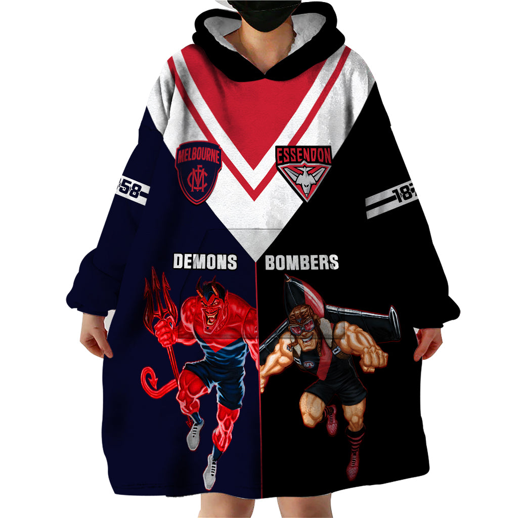 personalised-melbourne-and-essendon-football-wearable-blanket-hoodie-demons-mix-bombers-sporty-version