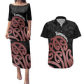 New Zealand Mangopare Tamanako Couples Matching Puletasi and Hawaiian Shirt Aotearoa Maori