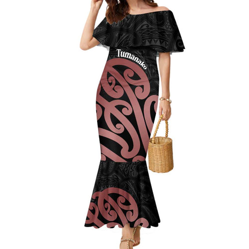 New Zealand Mangopare Tamanako Family Matching Mermaid Dress and Hawaiian Shirt Aotearoa Maori