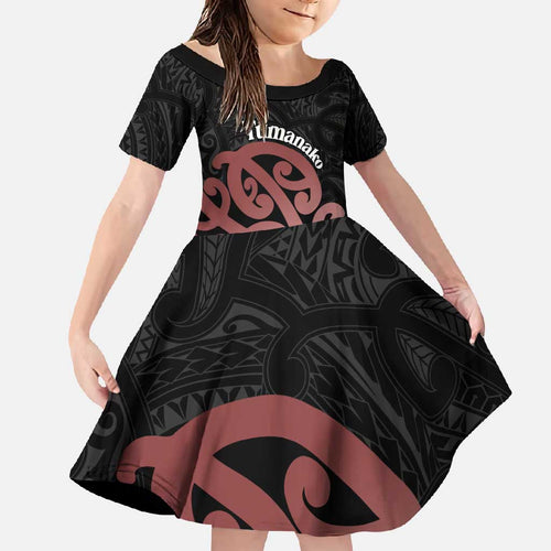 New Zealand Mangopare Tamanako Family Matching Summer Maxi Dress and Hawaiian Shirt Aotearoa Maori