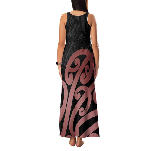 New Zealand Mangopare Tamanako Family Matching Tank Maxi Dress and Hawaiian Shirt Aotearoa Maori