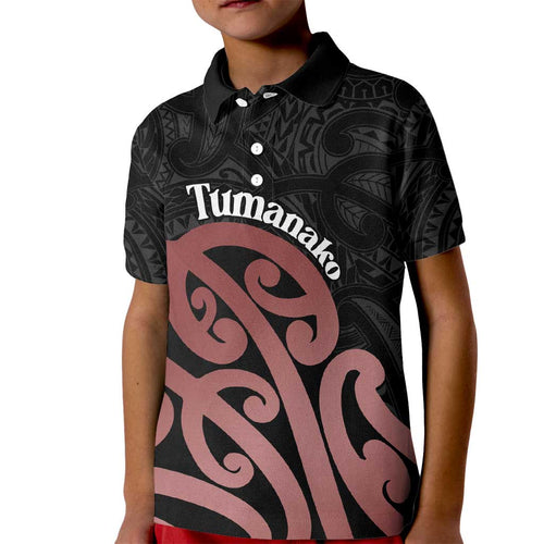 New Zealand Mangopare Tamanako Kid Polo Shirt Aotearoa Maori