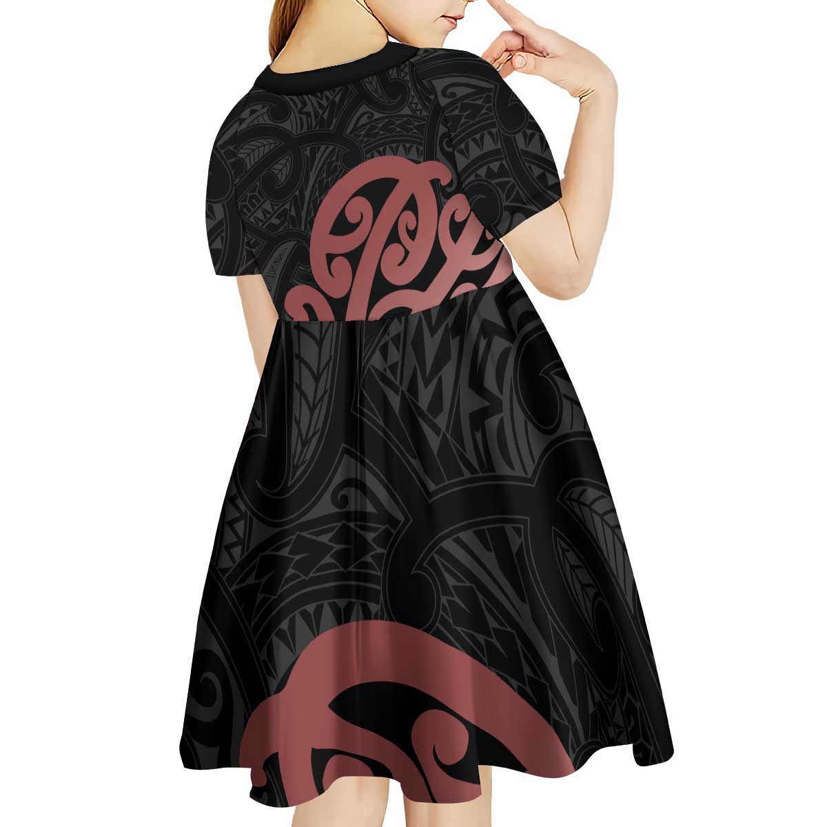 New Zealand Mangopare Tamanako Kid Short Sleeve Dress Aotearoa Maori