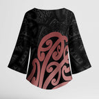 New Zealand Mangopare Tamanako Kimono Sleeve Blouse Aotearoa Maori - Aussie Hoodie