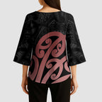 New Zealand Mangopare Tamanako Kimono Sleeve Blouse Aotearoa Maori - Aussie Hoodie