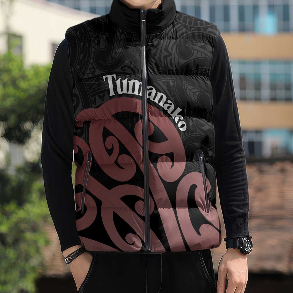 New Zealand Mangopare Tamanako Sleeveless Puffer Jacket Aotearoa Maori - Aussie Hoodie