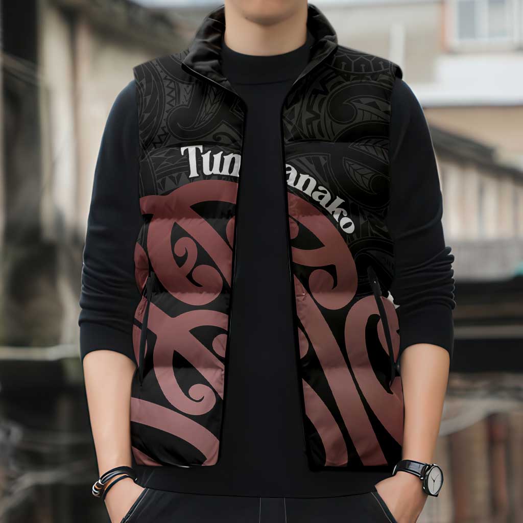 New Zealand Mangopare Tamanako Sleeveless Puffer Jacket Aotearoa Maori - Aussie Hoodie