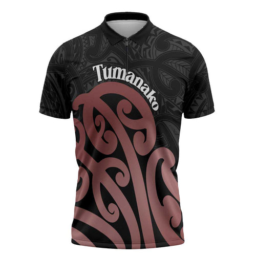 New Zealand Mangopare Tamanako Zipper Polo Shirt Aotearoa Maori - Aussie Hoodie