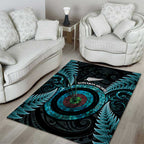 New Zealand Archery Area Rug Aotearoa Silver Fern Maori - Aussie Hoodie