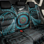 New Zealand Archery Back Car Seat Cover Aotearoa Silver Fern Maori - Aussie Hoodie