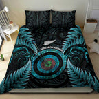 New Zealand Archery Bedding Set Aotearoa Silver Fern Maori - Aussie Hoodie