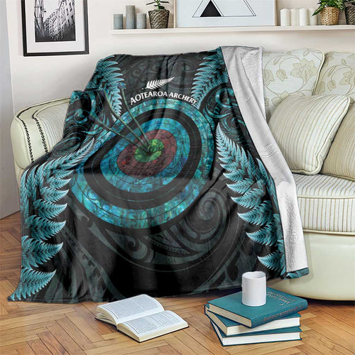 New Zealand Archery Blanket Aotearoa Silver Fern Maori - Aussie Hoodie