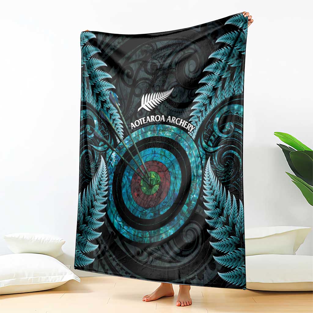 New Zealand Archery Blanket Aotearoa Silver Fern Maori - Aussie Hoodie