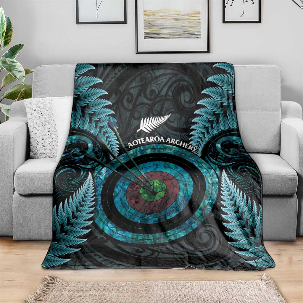 New Zealand Archery Blanket Aotearoa Silver Fern Maori - Aussie Hoodie