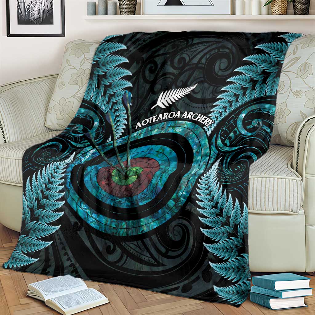 New Zealand Archery Blanket Aotearoa Silver Fern Maori - Aussie Hoodie