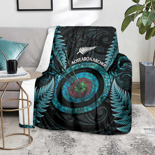 New Zealand Archery Blanket Aotearoa Silver Fern Maori - Aussie Hoodie