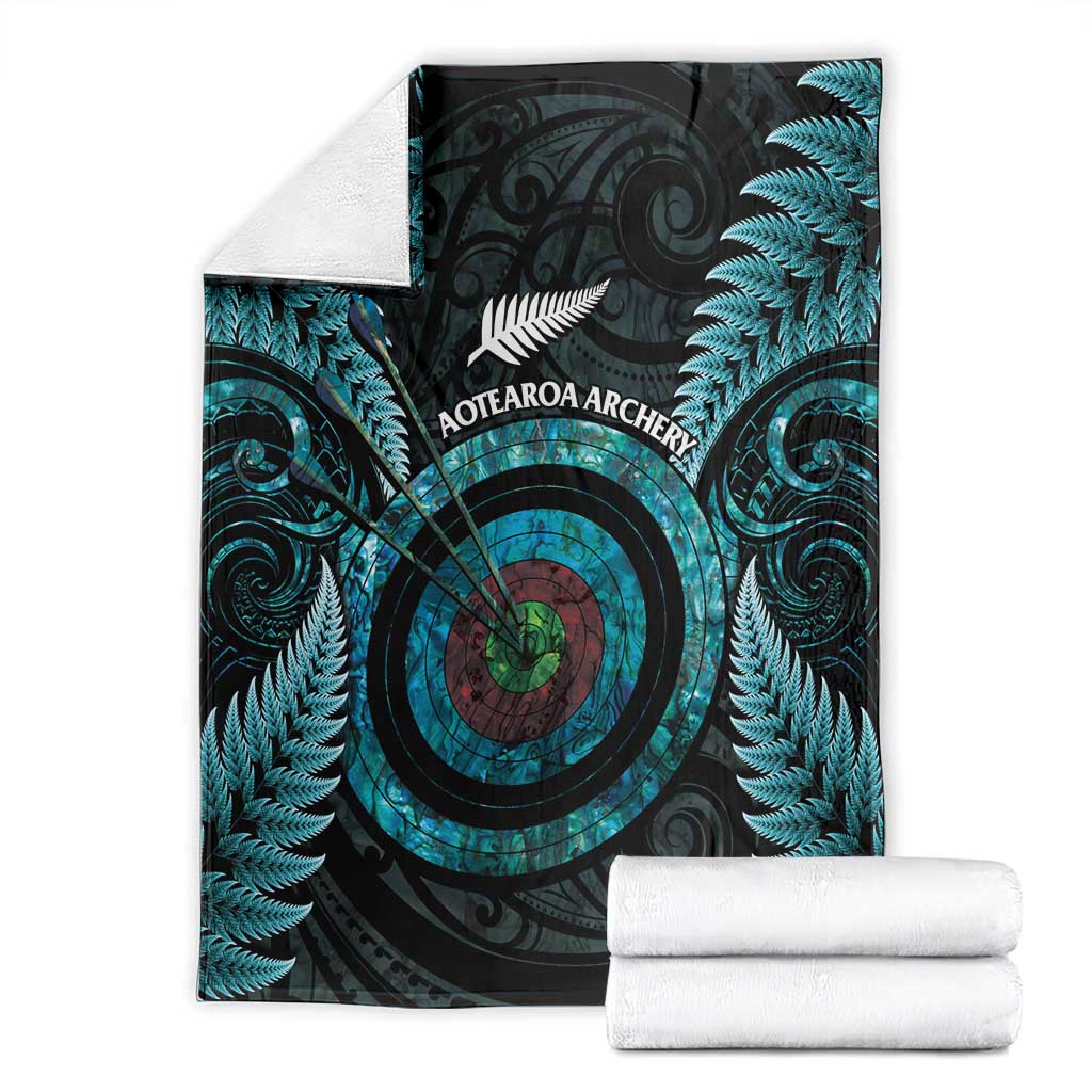 New Zealand Archery Blanket Aotearoa Silver Fern Maori - Aussie Hoodie