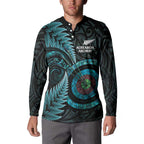 New Zealand Archery Button Sweatshirt Aotearoa Silver Fern Maori - Aussie Hoodie