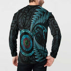 New Zealand Archery Button Sweatshirt Aotearoa Silver Fern Maori - Aussie Hoodie
