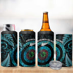 New Zealand Archery 4 in 1 Can Cooler Tumbler Aotearoa Silver Fern Maori - Aussie Hoodie