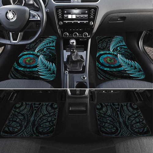 New Zealand Archery Car Mats Aotearoa Silver Fern Maori - Aussie Hoodie