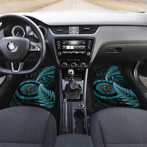 New Zealand Archery Car Mats Aotearoa Silver Fern Maori - Aussie Hoodie