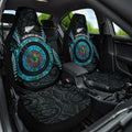 New Zealand Archery Car Seat Cover Aotearoa Silver Fern Maori - Aussie Hoodie